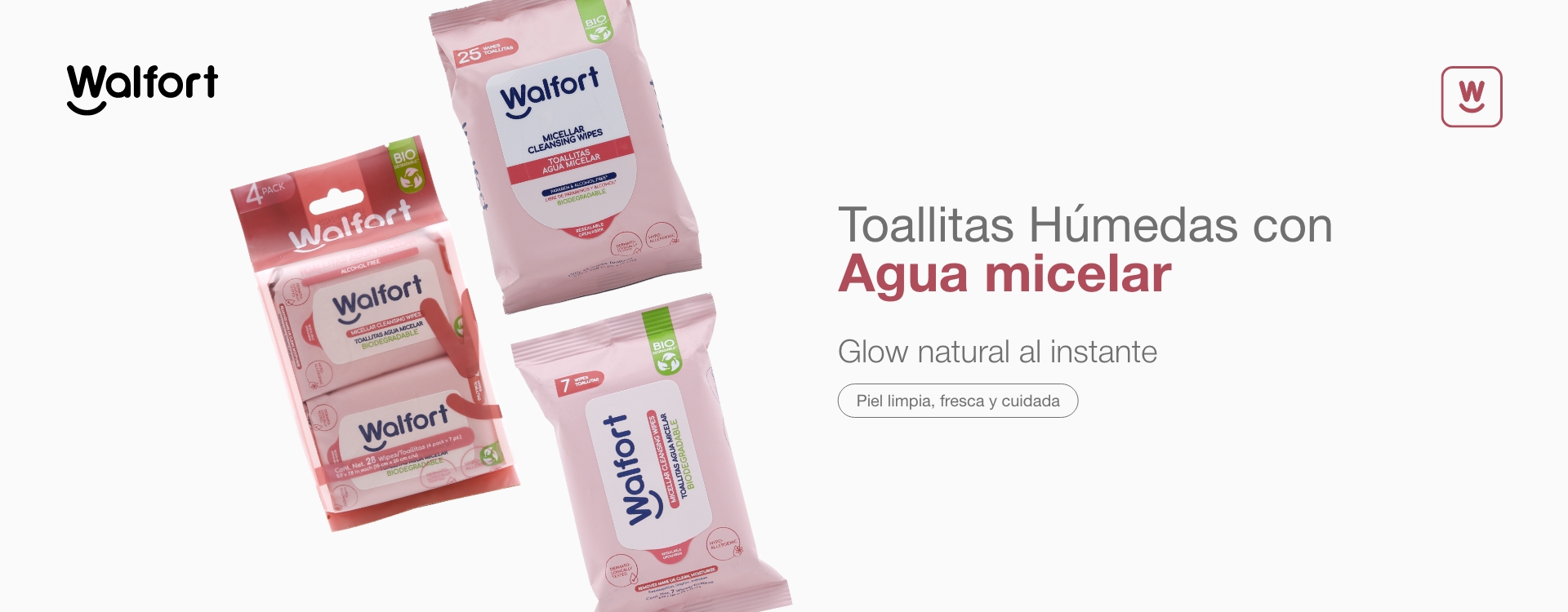 Toallitas con Agua Micelar de Walfort
