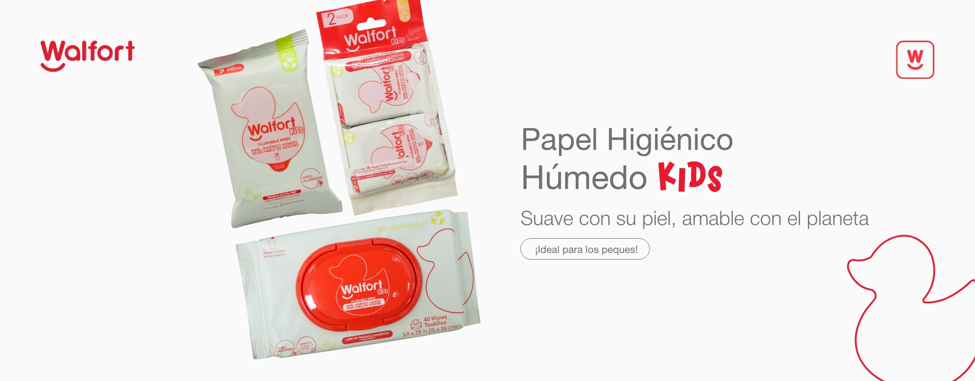 Papel higiénico húmedo kids de Walfort